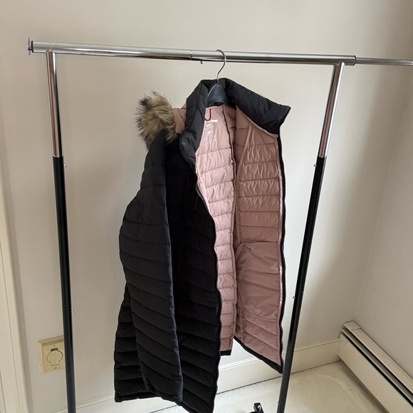 Women's HFX Outdoors Black Puffer Coat with Fur Trim - Picture 5 of 5